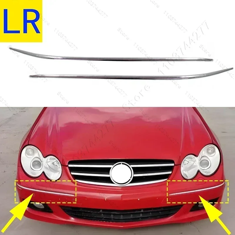 

Для 2003-2006 Mercedes-Benz CLK320, CLK500, CLK55 AMG, C55 AMG W209 W203 Хромированная накладка на бампер 2098850321 2098850421