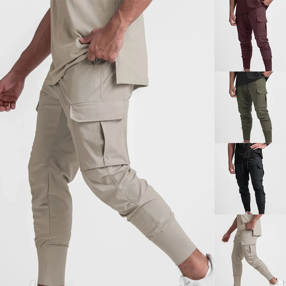 Man's Casual Joggers Pants Sweatpants Cargo Combat Loose Baggy Sports Fitness Workout Trousers Running Long Pants