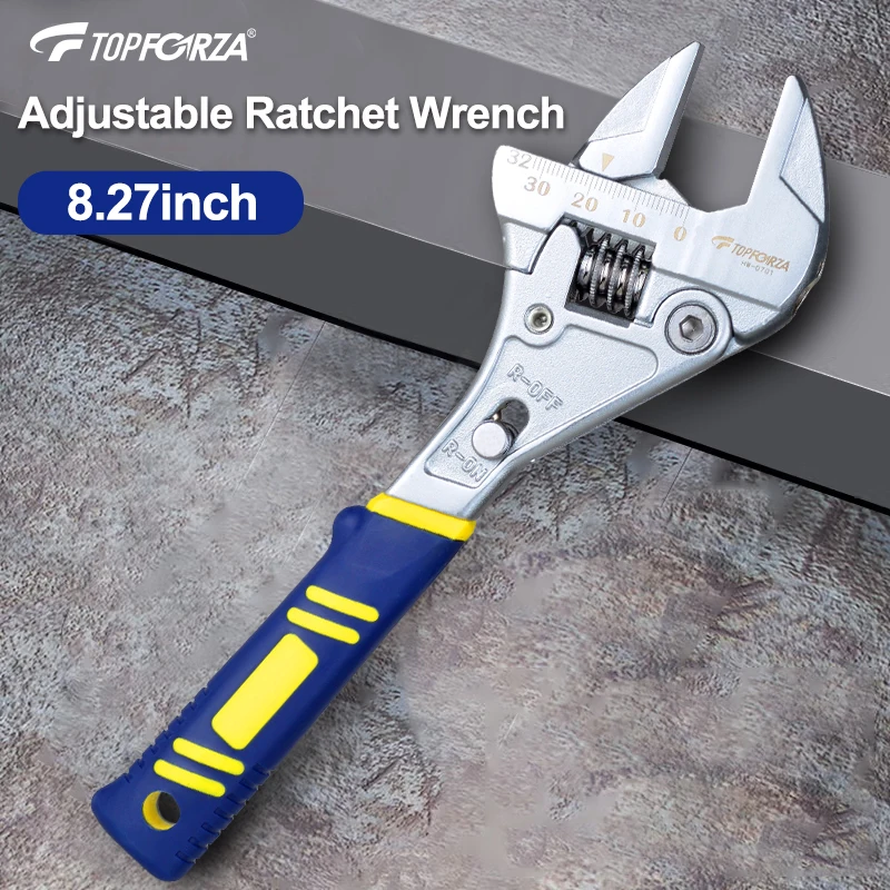 TOPFORZA Регулируемый ключ Ключ с храповым механизмом из хром-ванадиевой стали