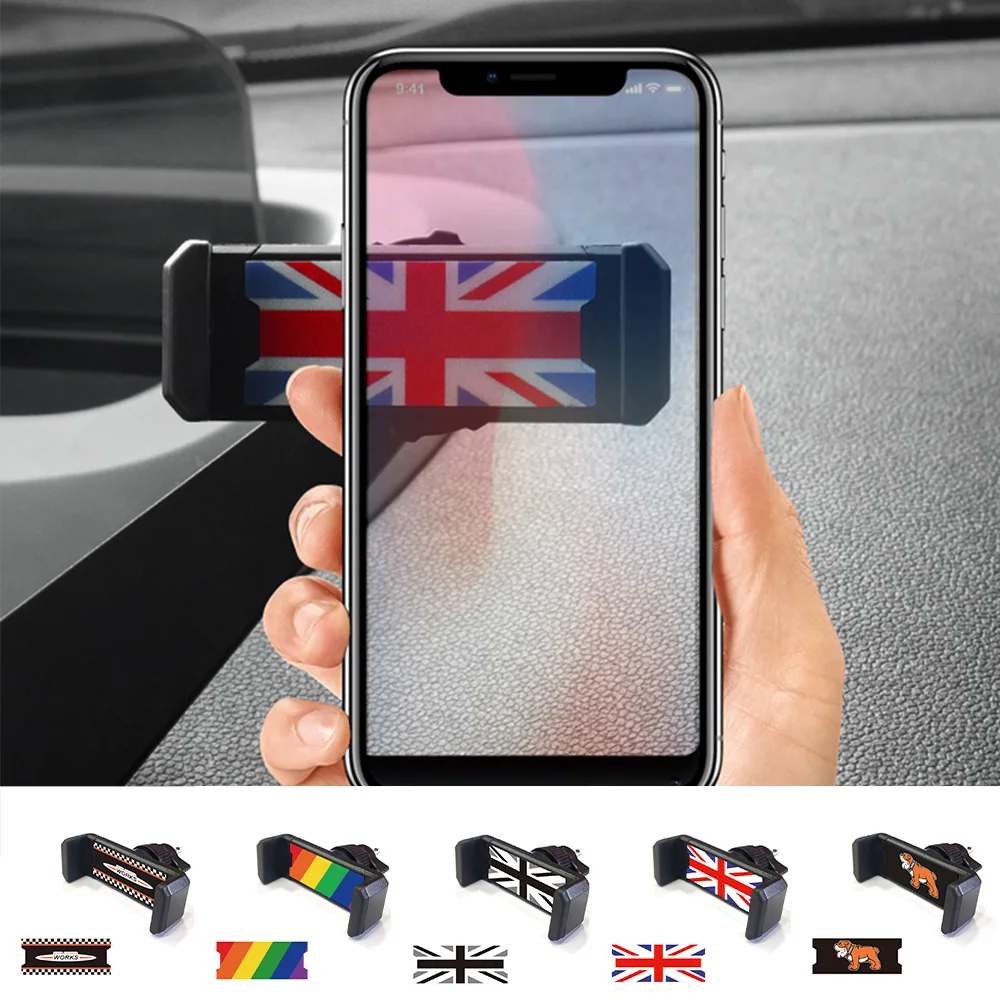 

1PCS For MINI R50 R52 R53 WORKS Black Car Mobile Phone Holder Auto Air Vent Clip 360 Degrees Rotatable Stand Cell Phone