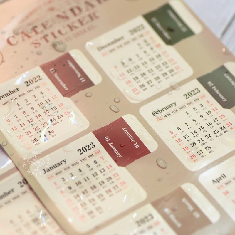 Винтажные Стикеры для ежемесячного планировщика 2023, ярлыки, блокнот, дня, индекса, страниц, закладки, заметок, милые канцелярские товары (art.: 3920bf8a4a165) - 3920bf8a4a165
