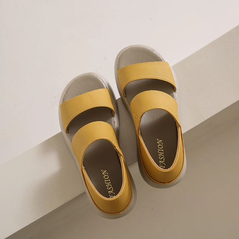 

Легкие женские сандалии, мягкие босоножки, удобная Уличная обувь на плоской подошве двойного назначения, Нескользящие, повседневные, 42