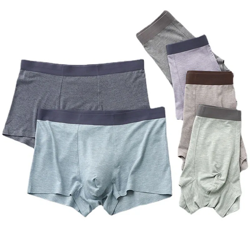 3/6Pcs Ultra Soft Comfy Bamboo Fiber Underwear Mens Boxers Breathable Underpants Men Modal Cotton Boxers Hombre Boxershorts Men