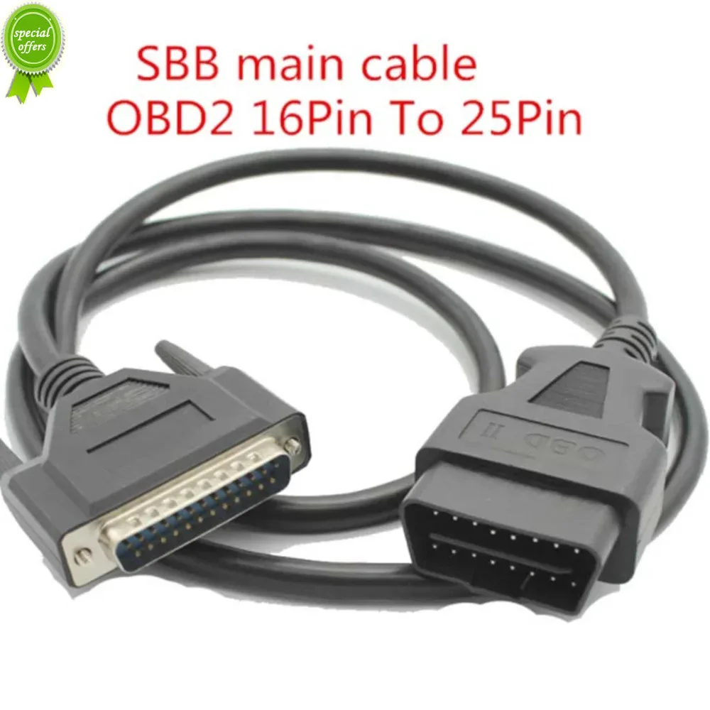 

OBD2 16-контактный разъем для программиста DB 25-контактный кабель Key V33 Key Prog DB25 Pin Conversion To OBD 2 Основный тестовый кабель-адаптер Разъем