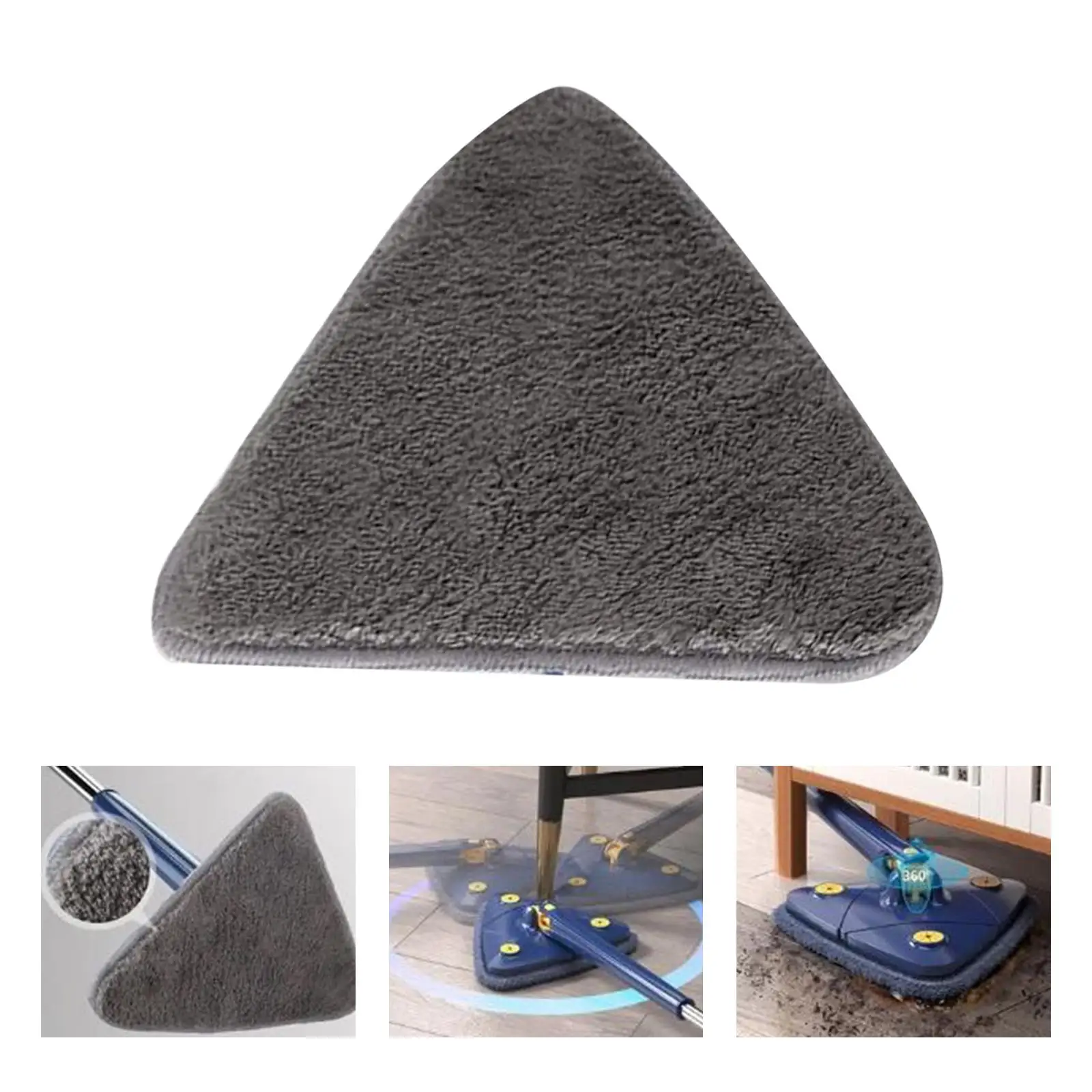 

Polyester Pad Replacement Pad Washable Floor Pads Triangular Mop Mops Pads Head Mops Heads Refill for Shower