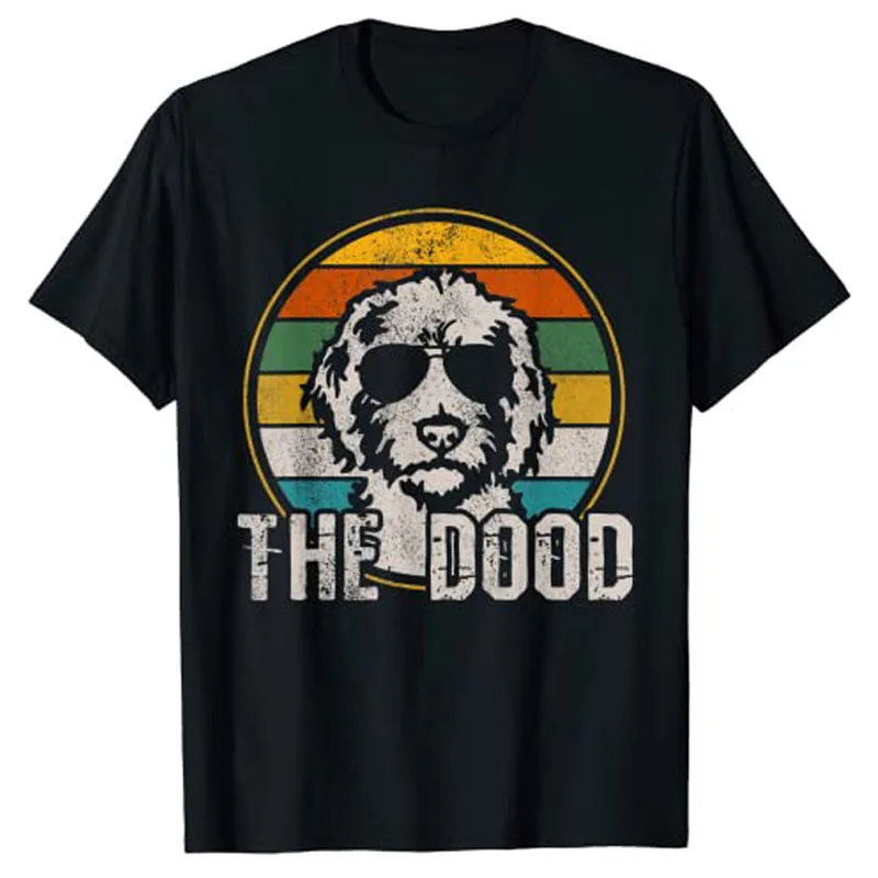 

Goldendoodle T-Shirt - The Dood Vintage Retro Dog Lover Shirt Aesthetic Clothing Graphic Tee Top Short Sleeve Streetwear Outfit