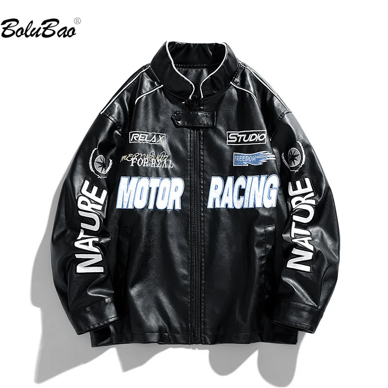 

BOLUBAO 2023 Уличная Повседневная куртка, приталенная кожаная куртка с надписью, высококачественный дизайн, лидер продаж, куртка для мужчин