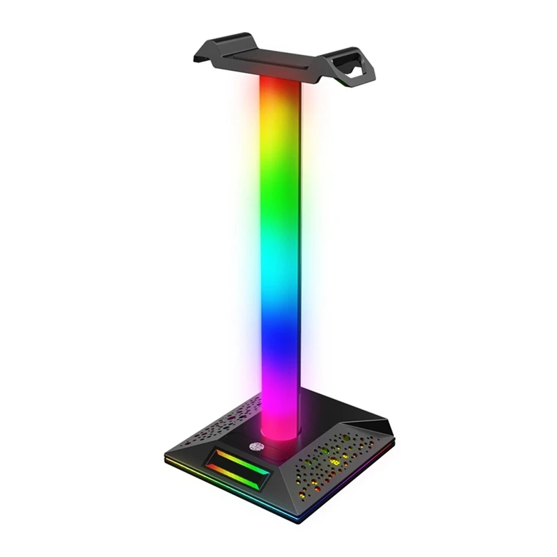 

RGB Gaming Headphone Stand Dual USB Port Touch Control Strip Gaming Headset Holder Hanger Earphone Accessories