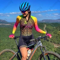 females cycling jumpsuit suit triathlon coverall clothing bicycle jersey set long sleeve bike mtb skinsuit outfit ropa ciclism