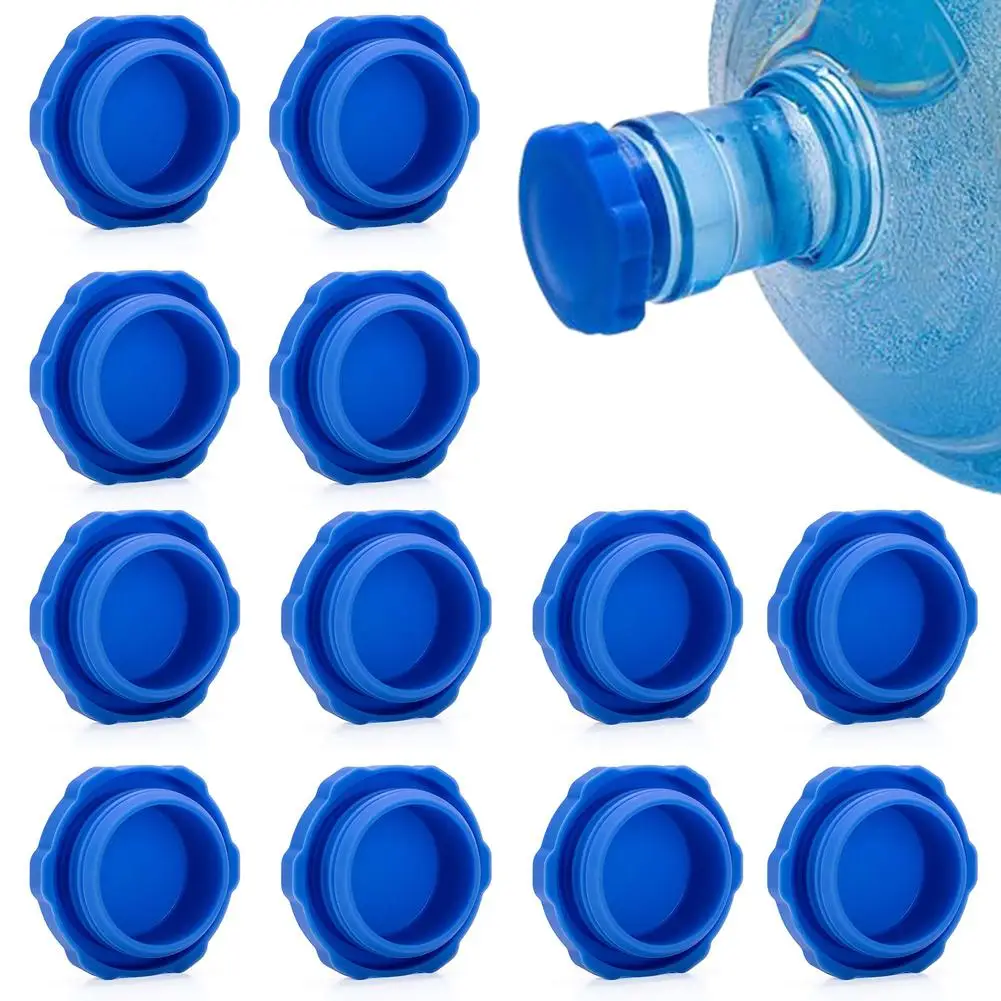 

Reusable Water Jug Caps Anti-splash No Spill Food Grade Silicone Water Bottle Top Lid Fits 55mm Jug Bottles