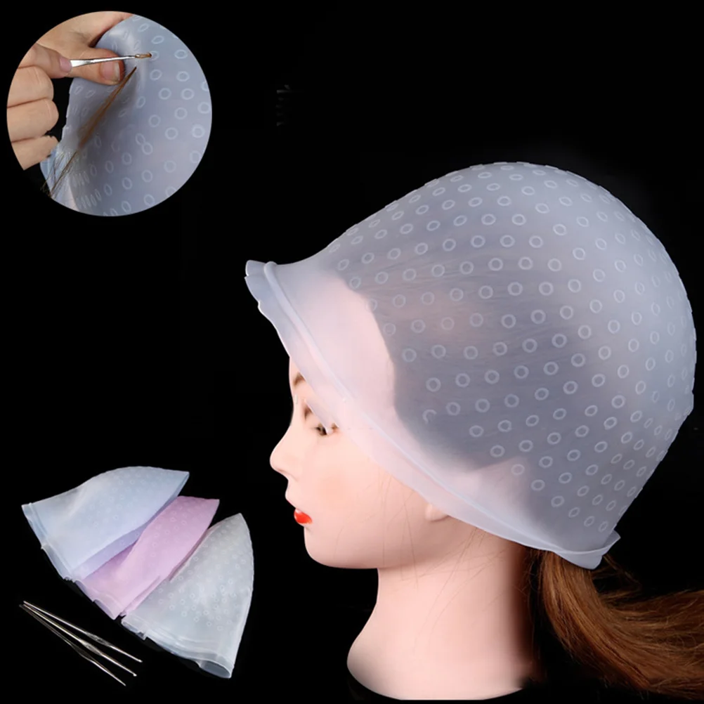 

Cap Hair Highlightcolor Highlighting Hairdressing Frosting Bleach Silicone Staining Tools Salon Hat Tipping Professional