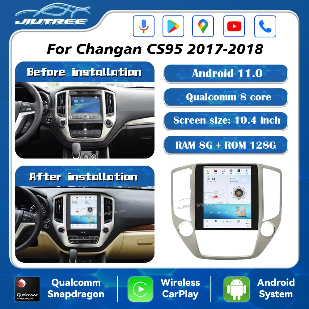 

128G Android 11 Qualcomm автомобильное радио для Changan CS95 2017 2018 автомобильное радио Navi головное устройство стерео приемник мультимедийный плеер GPS