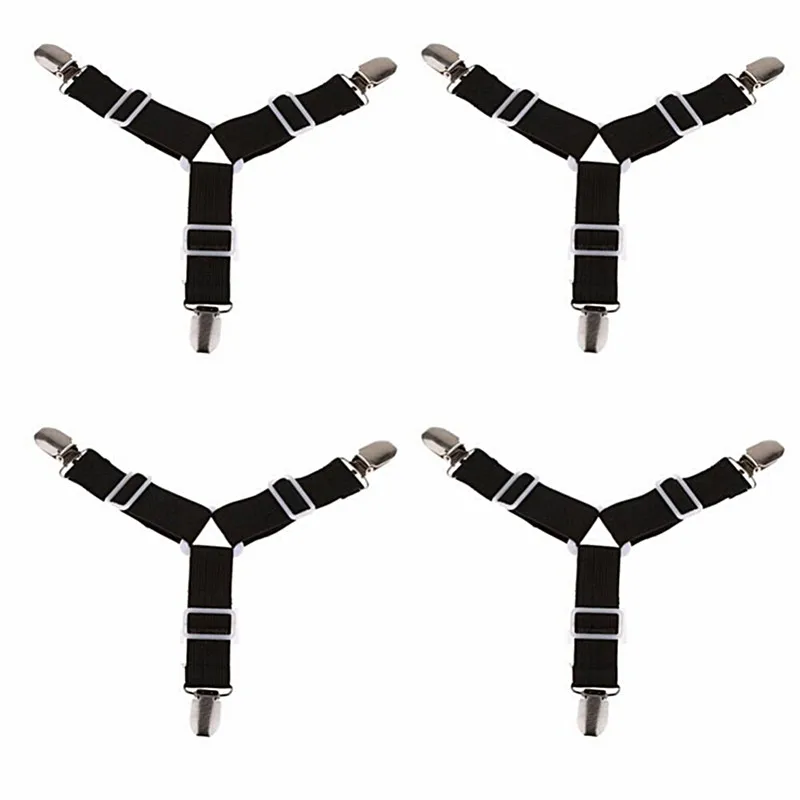 

Регулируемые зажимы для простыни, держатели для чехлов, застежки для матраса, пододеяльника, одеяла, ремни для крепления, нескользящий реме...