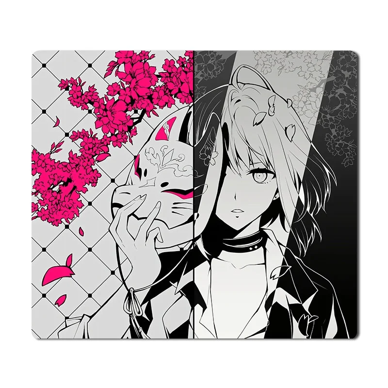 Фото В наличии: Игровой коврик для мыши Skypad Sora Glass Yume с гладкой матовой поверхностью, настольный коврик для офиса, улучшенный закаленный аксессуар для игр FPS №2