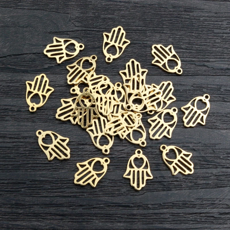 

10 шт., 12x9 мм, 316, нержавеющая сталь, позолота, ручная подвеска, маленькие подвески для ожерелья, сделай сам, ювелирные изделия, фурнитура, аксес...