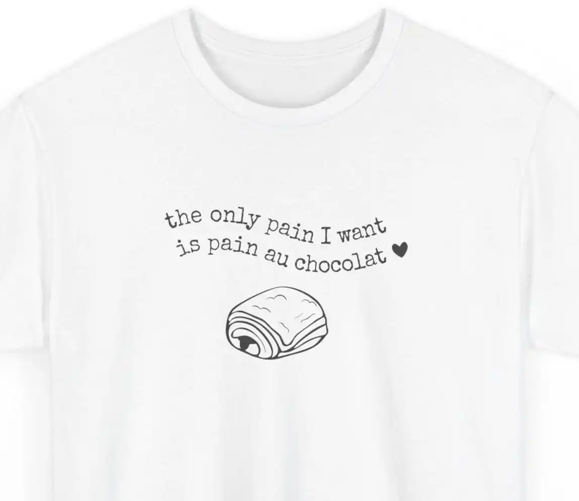 Забавная футболка для выпечки и Круассанов от Pain du шоколад