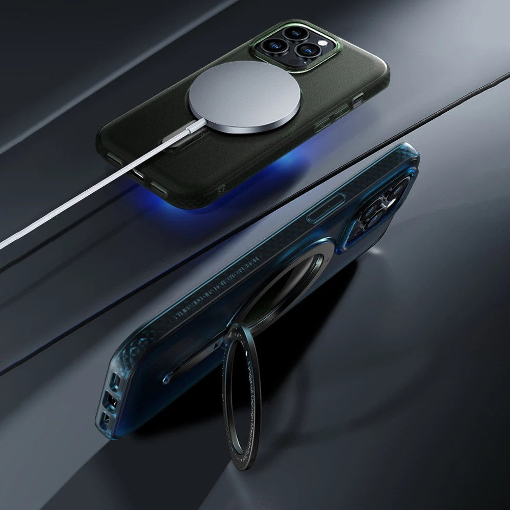 

Матовый чехол-подставка для iPhone14 Pro Max, Магнитный чехол Magsafe для iPhone 14 Plus с беспроводной зарядкой, чехол с защитой от падения, подарок для смар...
