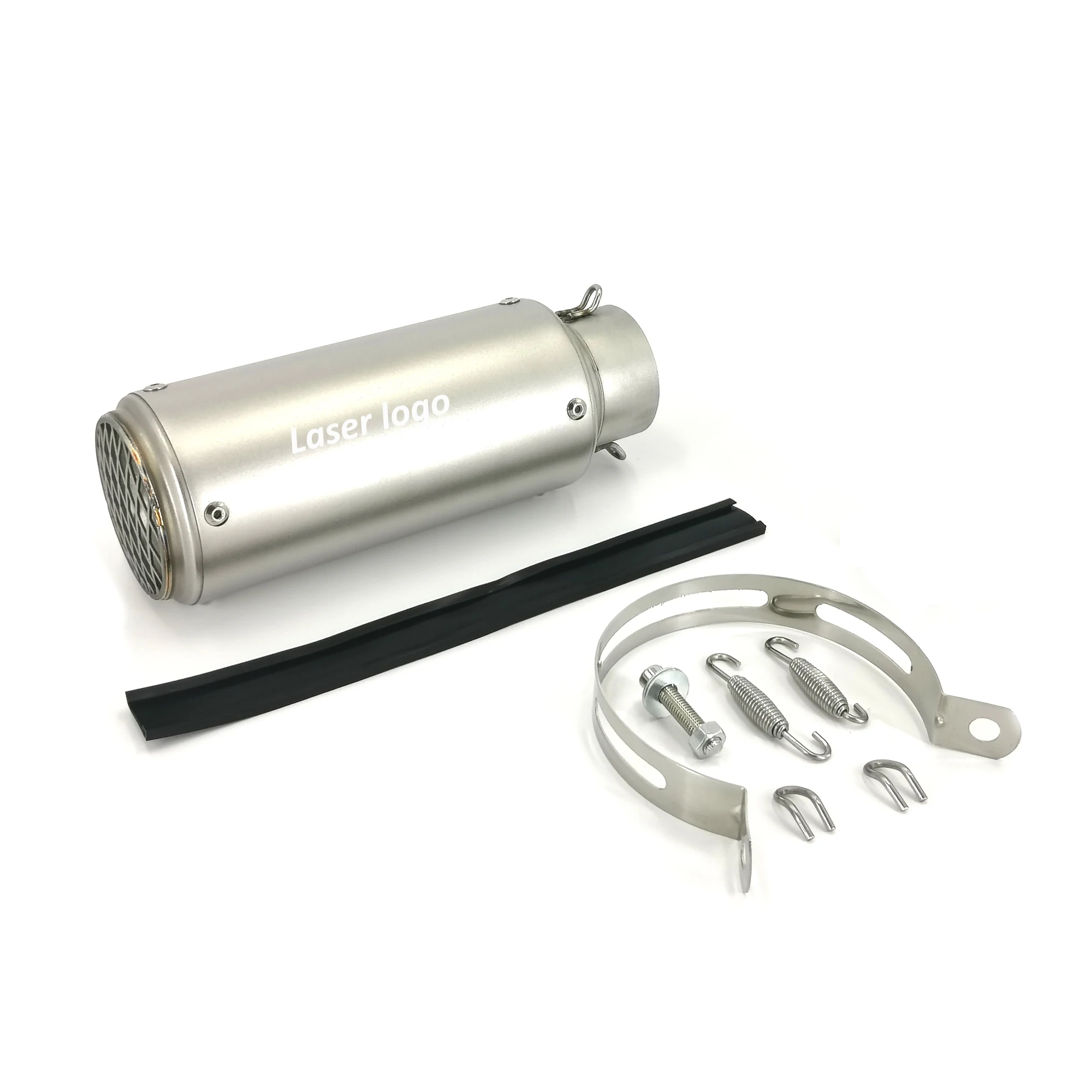 Глушитель выхлопной трубы для мотоцикла горшок скутера с лазерным логотипом Suzuki