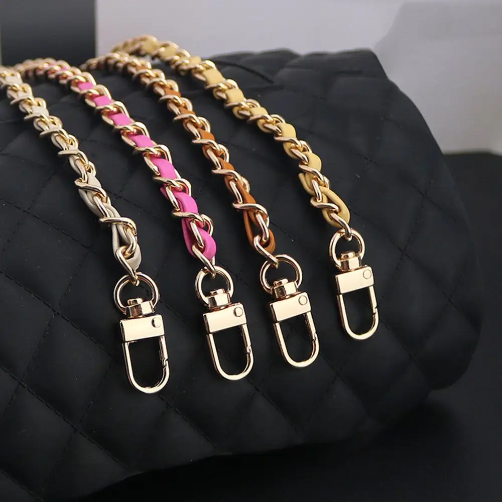 

Fashion PU Leather+Metal Chain Shoulder Bag Strap For Women Fashion Bag Crossbody Bag Woman Leather Strap For Handbag 120CM