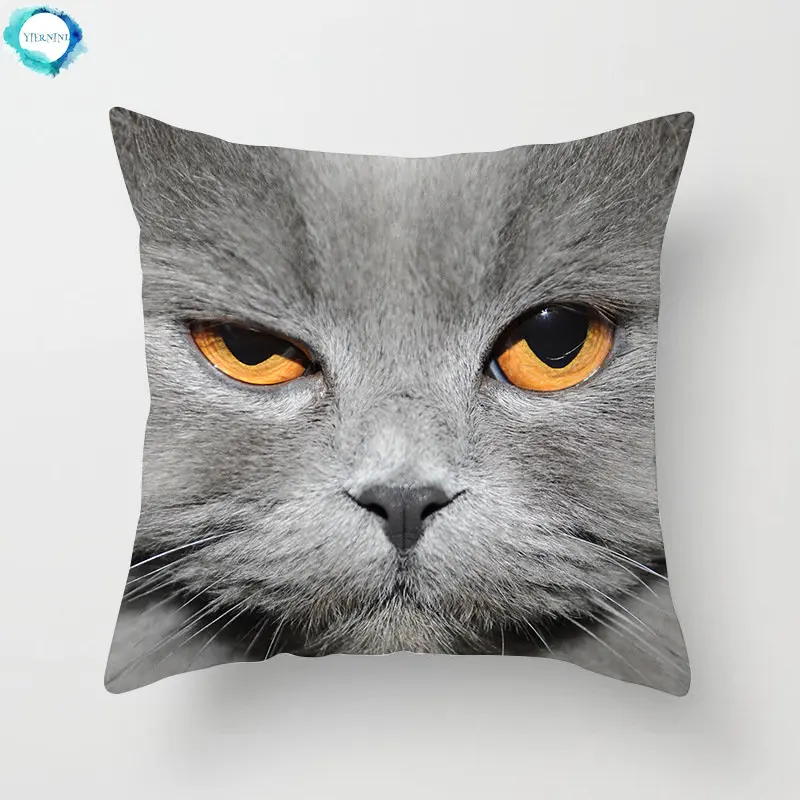 

Cute Cat Sofa Decorative Peach Skin Cushion Cover Pillow Pillowcase 45*45 Throw Pillow Home Decor Pillowcover Seat Throw Pillows