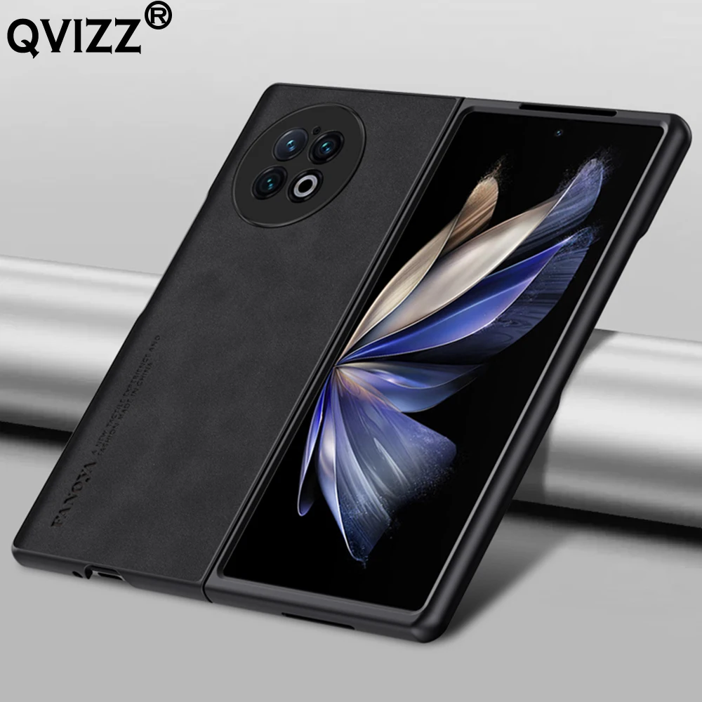 

Luxury Leather Case for vivo X Fold2 XFold2 V2266A Frosted Ultra-thin Hard Armor Shockproof Folding Phone Cover vivoXFold2