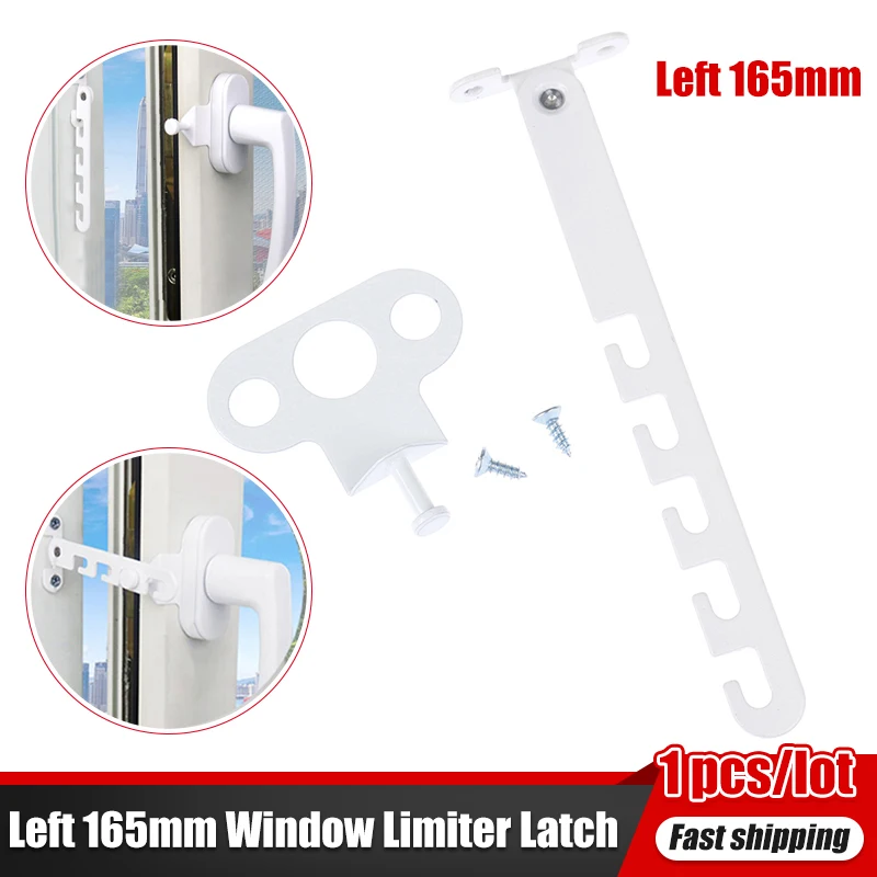 

Left 165mm Child Window Limiter Latch Position Stopper Safety Protection Casement Wind Brace Home Security Door And Sash Lock