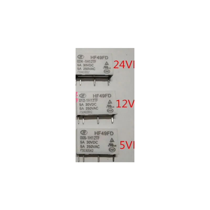 5 шт. HF49FD 005-1H12TF 5 В 012-1H12TF 12 В 024-1H12TF 24 В 4-контактное реле (art.: 3920d3ad94f7b) - 3920d3ad94f7b