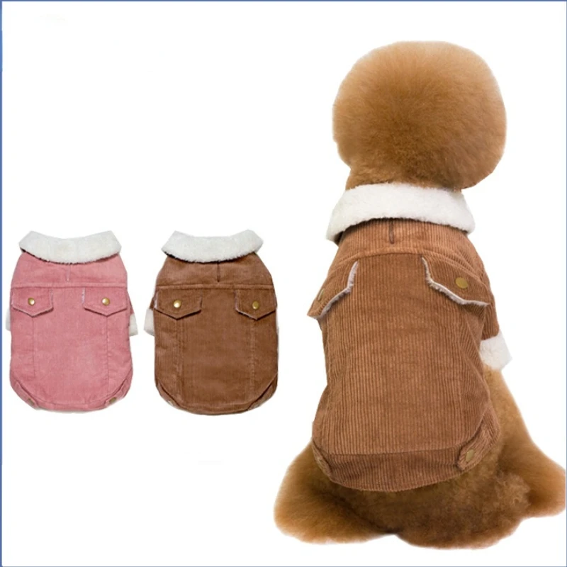 

Luxury Pet Dog Clothes Coat Autumn Winter Small Medium Teddy Schnauzer Regis Doll Warm Thickened Sweater Puppy Clothing Sweater
