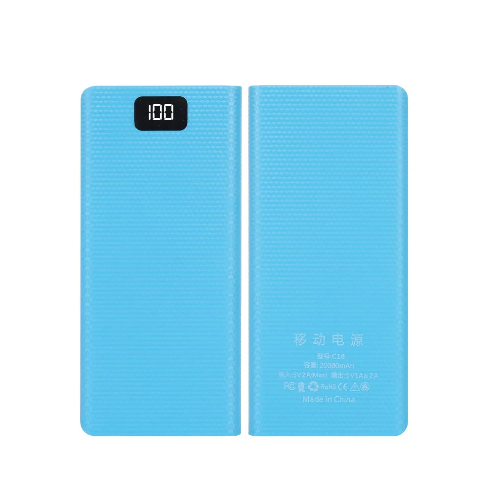 DIY 8*18650 Power Bank Case External 5V 2A Battery Charge Storage Box Shell Micro USB Type C For Charging Mobile Phones Portable