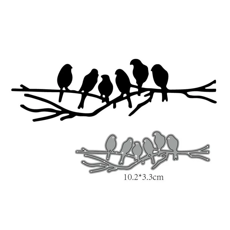 

New Branch Bird Metal Cut Dies Stencils for Scrapbooking Stamp/Photo Album Decorative Embossing DIY Paper Cards
