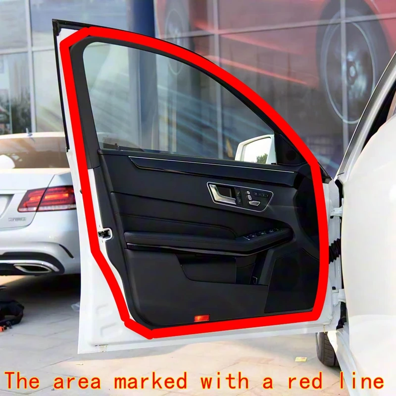 Фото Подходит для Mercedes Benz E-Class W212 C207 E180 E200 E260 E300 E320 E400, уплотнительная дверь, водонепроницаемая и звукоизоляционная резиновая полоса. №1