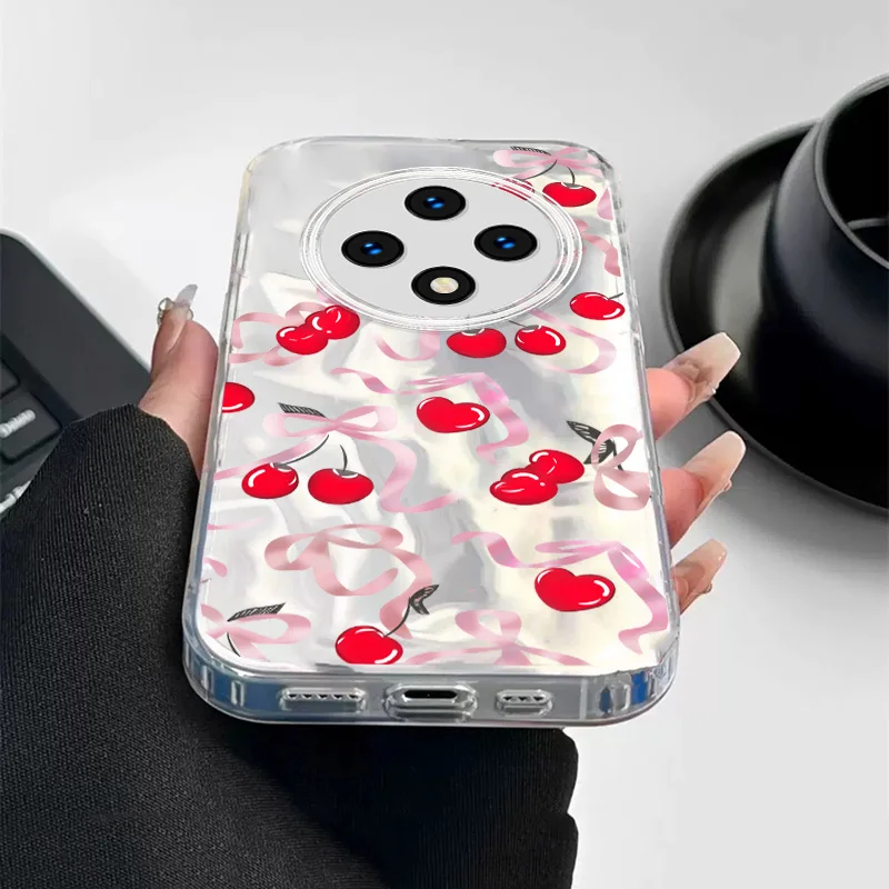 Модный чехол Butterfly Ins для OPPO Reno 11 12F 12 Pro 5 Find X3 Lite Bow Love Cute Girl Style Water Ripple PC Чехлы