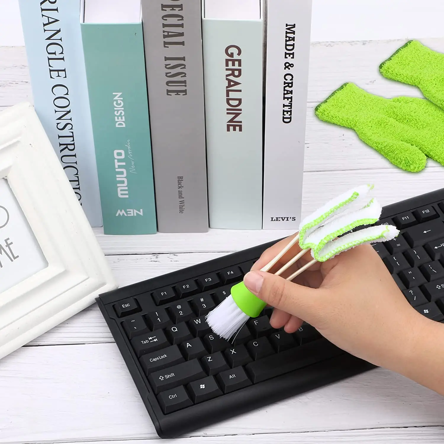 

Blind Dust Collector Window Cleaning Duster Brush Cleaning Tool For Air Conditioner Dustproof Ceiling Fan Car Vents