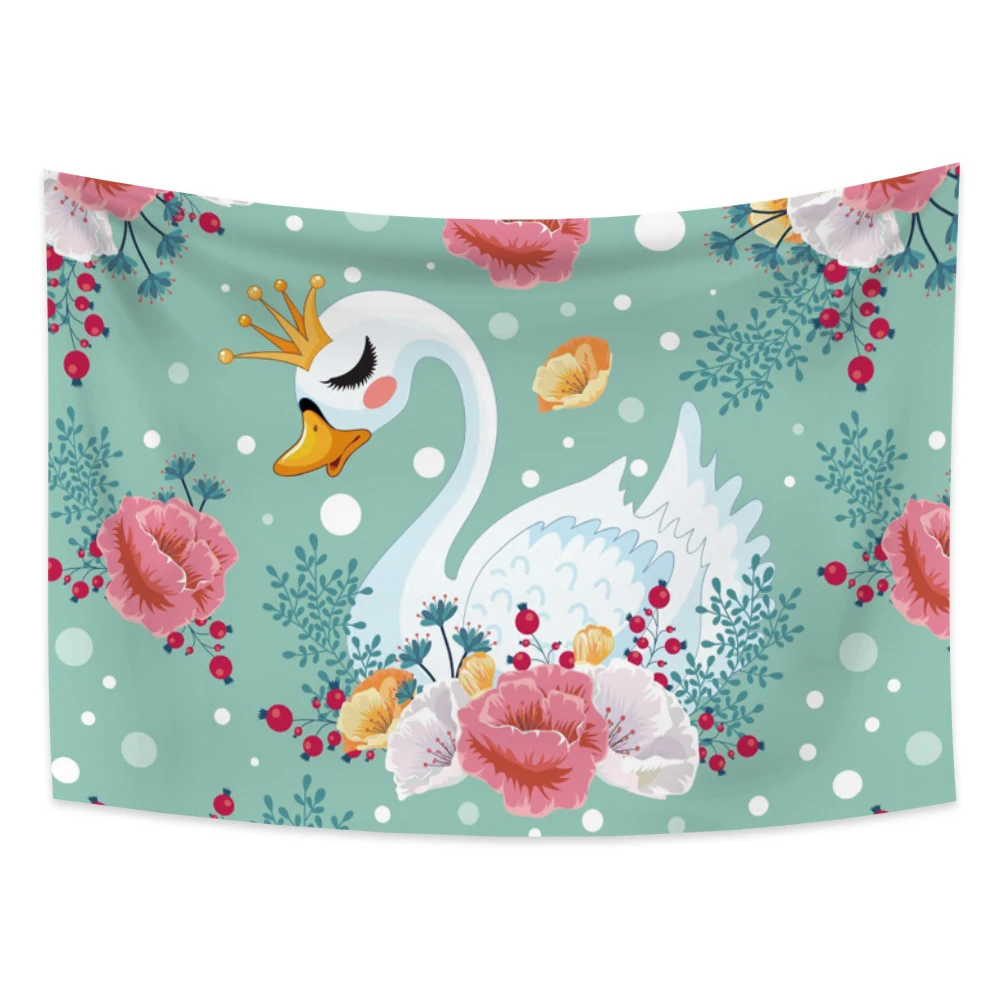 Белый лебедь принцесса гобелен настенный ковер для ребенка дети спальня