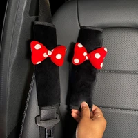 1pair cartoon car styling seat belt cover shoulder strap harness cushion shoulder pad protector bow tie clouds corgi ass bows