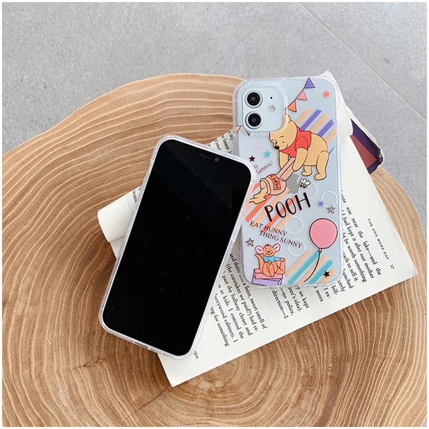 

Disney Winnie The Pooh Phone Case For IPhone 12 11 12Pro Max X Xs Xr Cartoon Cover For 7 8 Plus Fashion Protective Case
