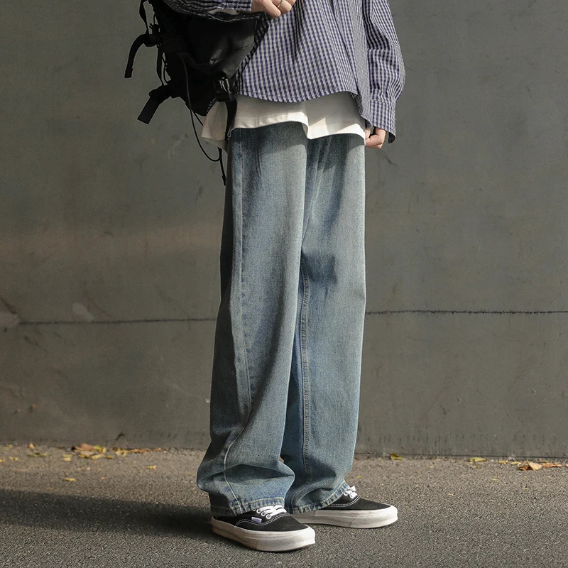 

Джинсы в европейском и американском стиле, брюки с широкими штанинами, уличная одежда, джинсовые брюки высокого качества с прямыми штанинами D100