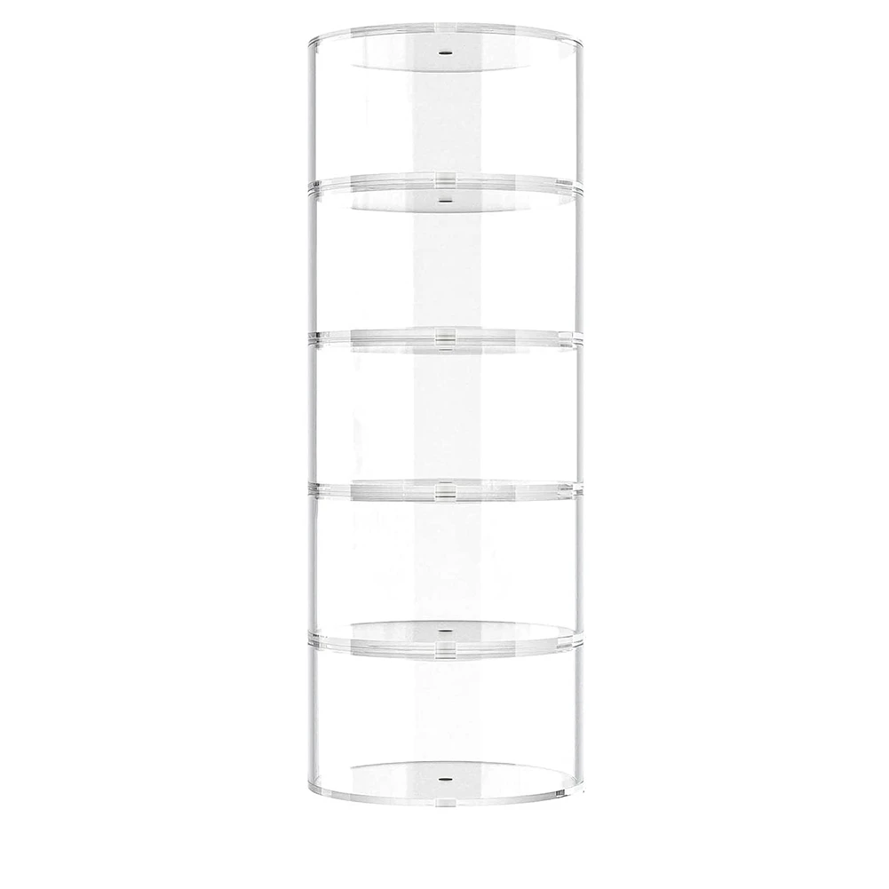 

Belt Organizer Belt Rack Acrylic 5 Layers Belt Case Storage Holder and Display for Accessories Like Jewelry Sunglass