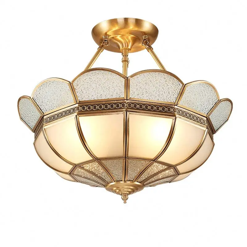

4/7 heads pendant light all copper ceiling type living room lamp Chinese dining room pendant lamps