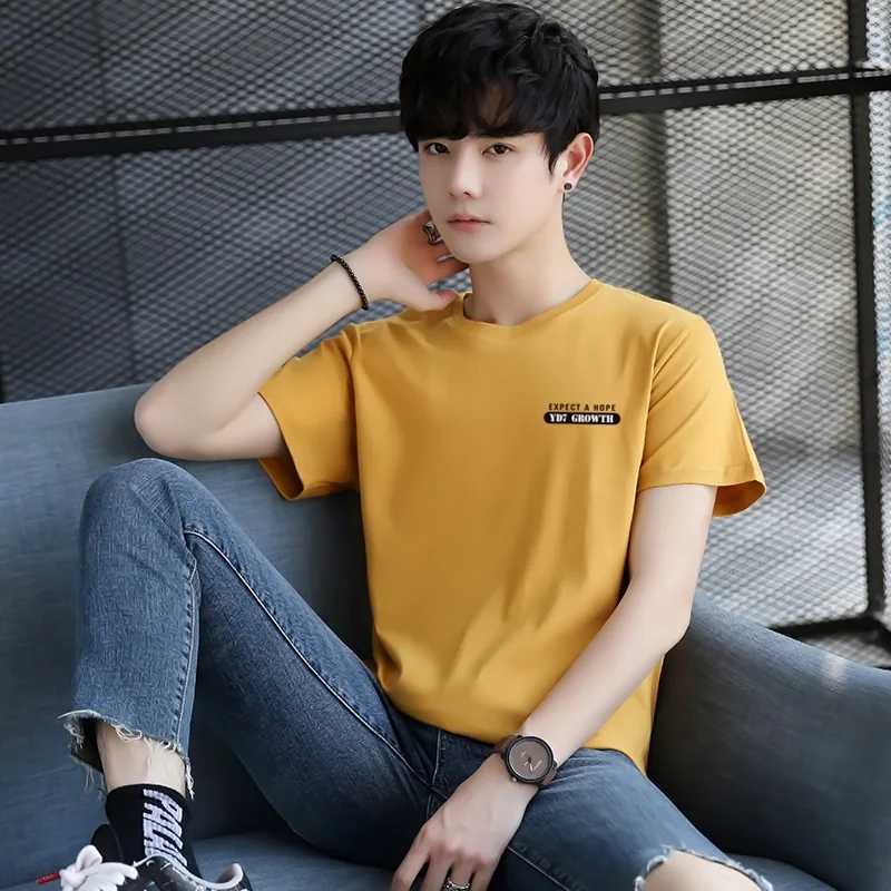 Футболка мужская с круглым вырезом и коротким рукавом из 2022 хлопка |