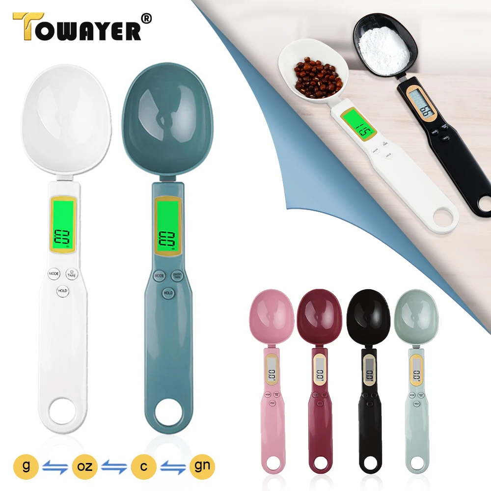 

Backlight Upgrade Electronic Kitchen Scale 0.1-500g Weight Measuring Food Flour Digital Spoon Scale Kitchen Tool for Milk Coffee