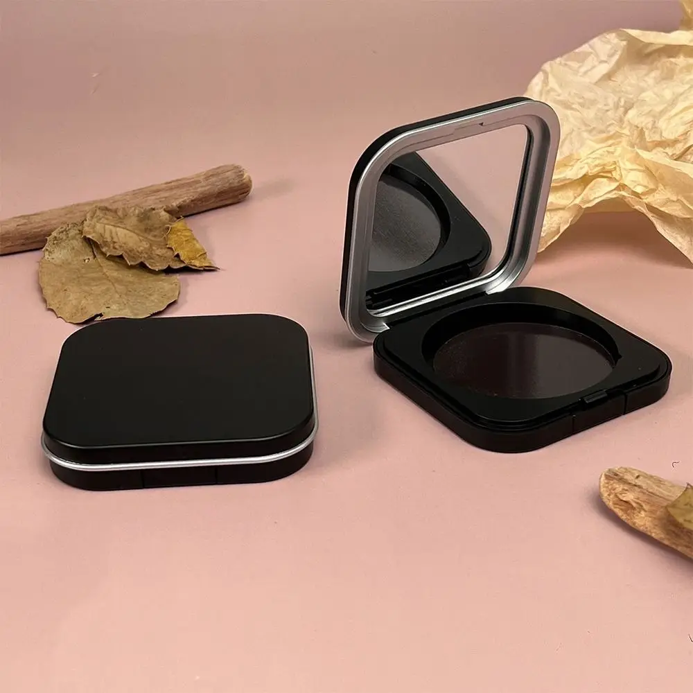 Матовый черный чехол для теней макияжа с зеркалом пластиковая коробка поддонов