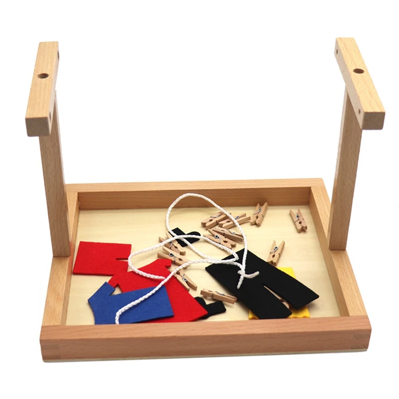 Деревянная мини-имитация одежды для раннего развития обучающая тренировочная