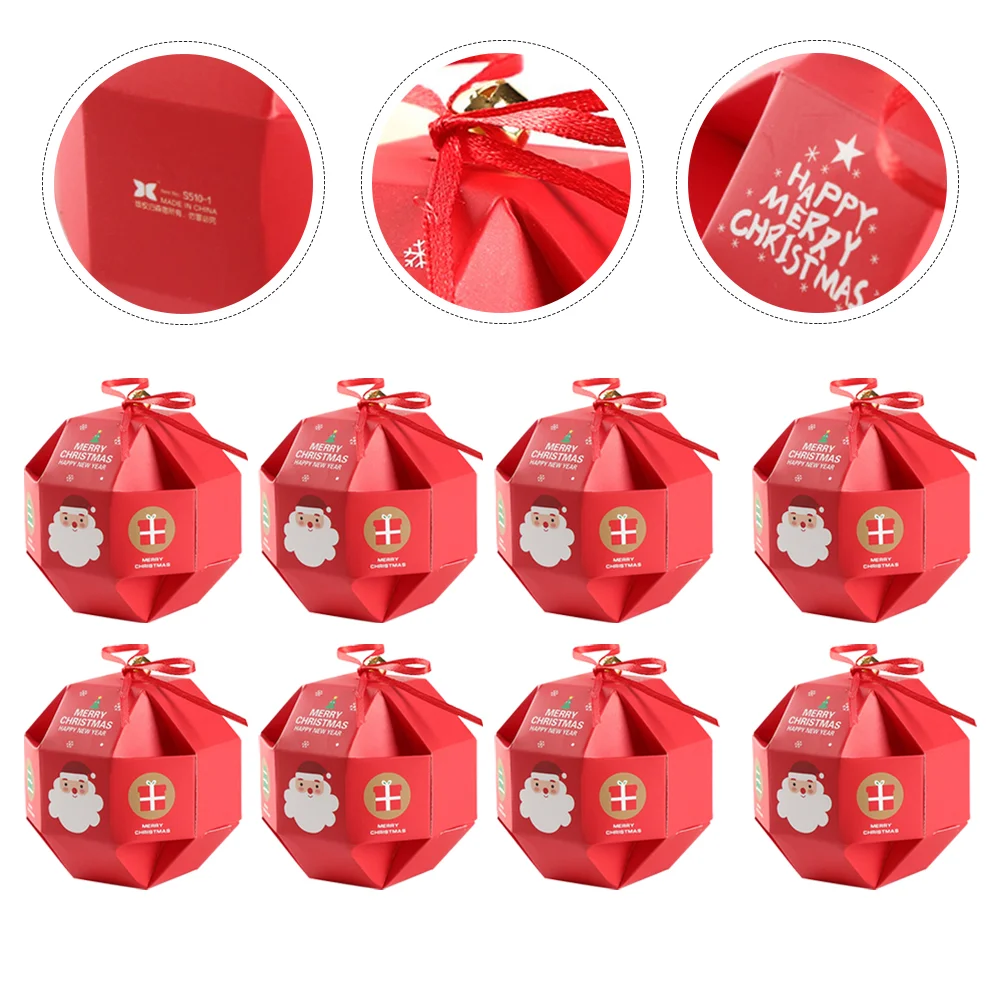 

Christmas Boxes Gift Candy Box Treat Goodies Cookie Decorative Santa Holiday Favor Party Paper Wrapping Wrap Packing