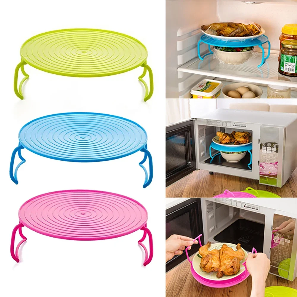 

Microwave Oven Heating Layered Steaming Tray Multifunctional Oven Storage Rack Holder Organizer Tool Accessory Dish Rack