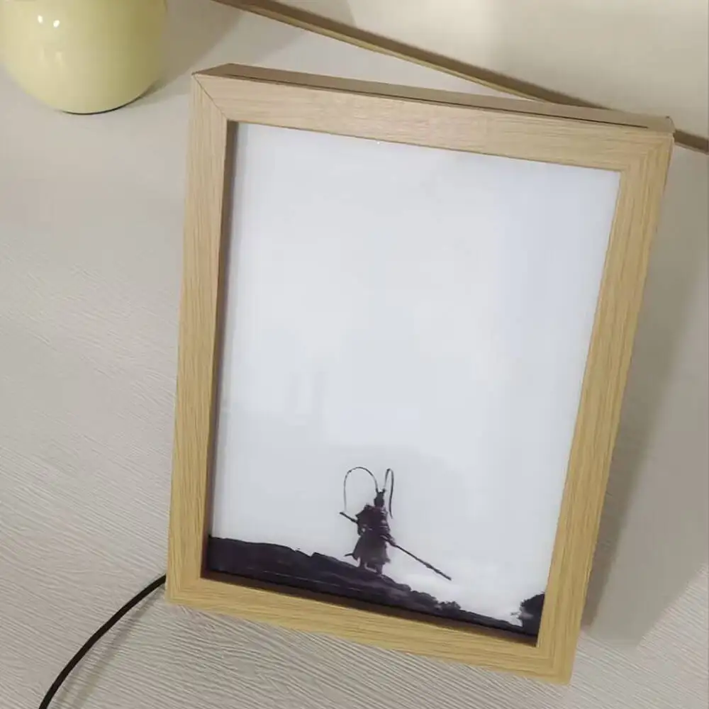 Черная миф Wu Kong китайская игра USB фоторамка освещение 3 цвета Регулируемая
