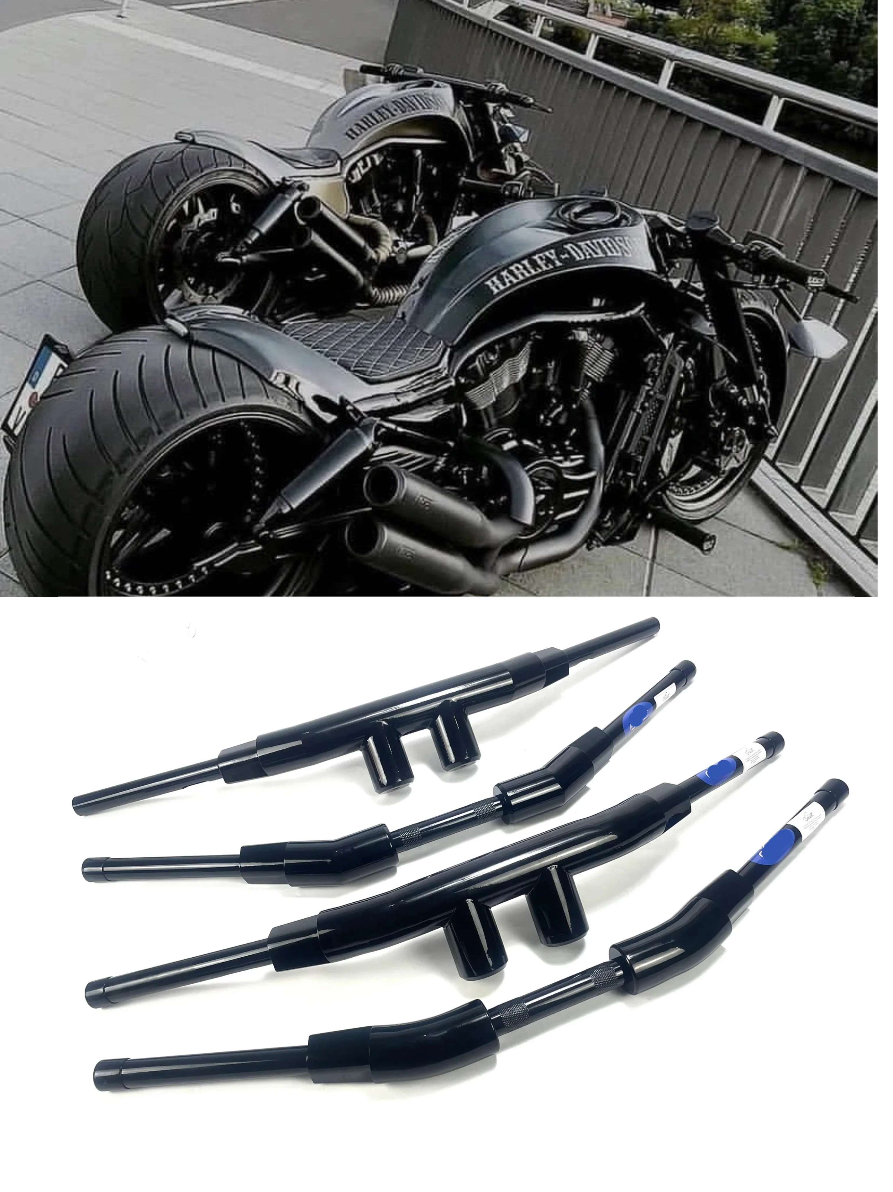 Фото Модифицированный 2-дюймовый T-образный руль мотоцикла, аксессуары для Harley NIGHT ROD SPECIAL V-Rod VRSC VRSCAW №1