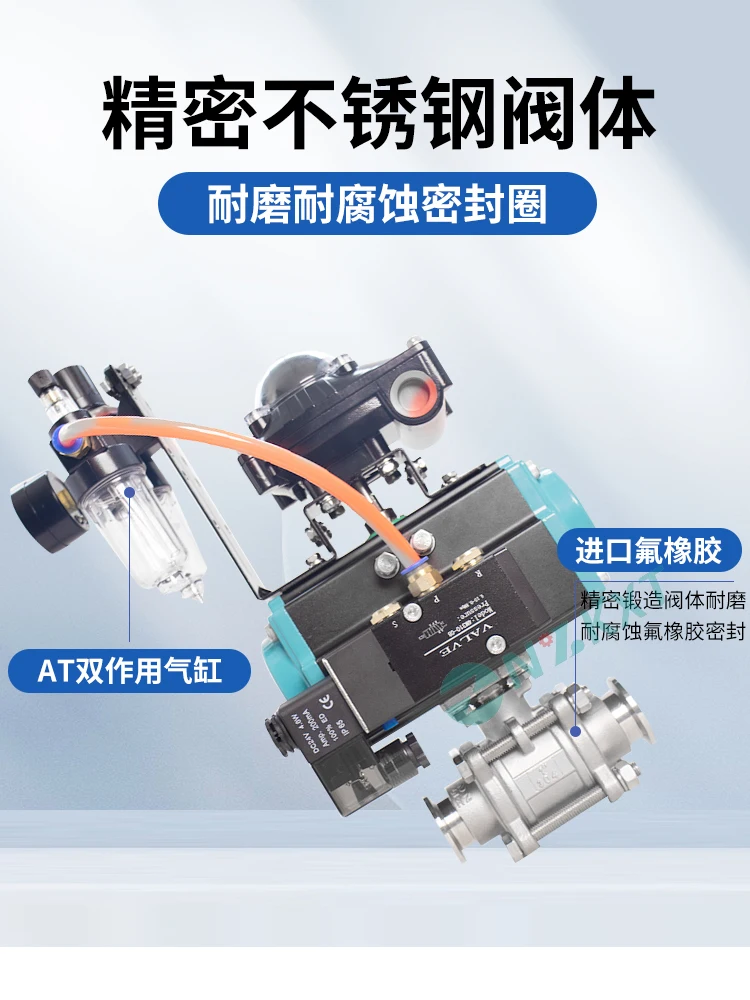 GUQ пневматический высокий вакуумный шаровой клапан 304 из нержавеющей стали KF