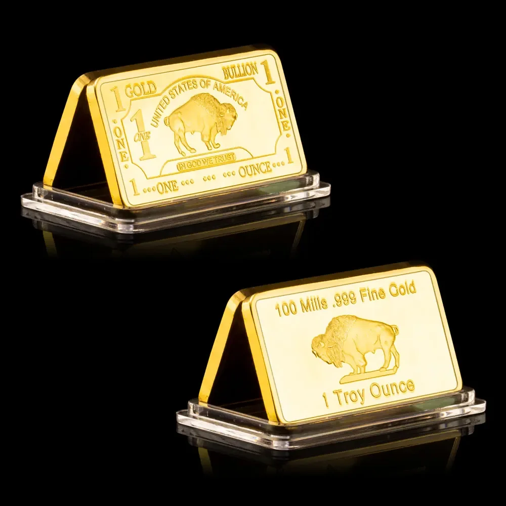 Коллекционные монеты из США Америки Баффало позолоченные сувенирные для бара