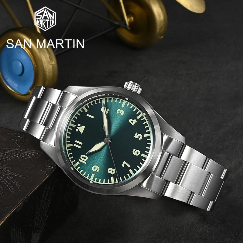 

San Martin New 39mm Men's Mechanical Watches YN55 Automatic Watch Sapphire Stainless Steel 20Bar Waterproof Simple Reloj Hombre